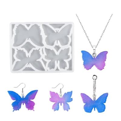 Butterfly Crystal Resin Molds High Quality Silicone For Easy Demolding Create Stunning Earrings Necklaces And Brooches