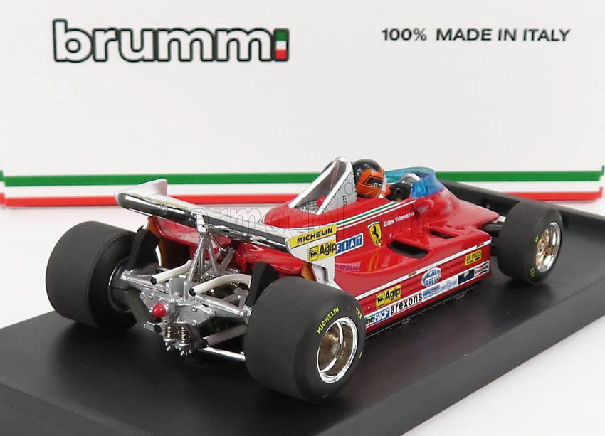BRUMM Ferrari F1 312 T5 Monaco GP Gilles Villeneuve with Driver BRUMM FERRARI GILLES VILLENEUVE 1/43 1980#2 [item]