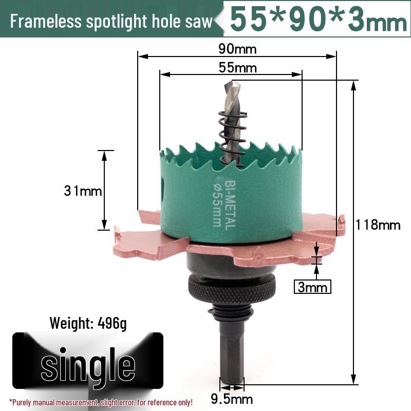 Frameless Downlight Hole Opener for Recessed Box Embedment In Woodworking & Plasterboard