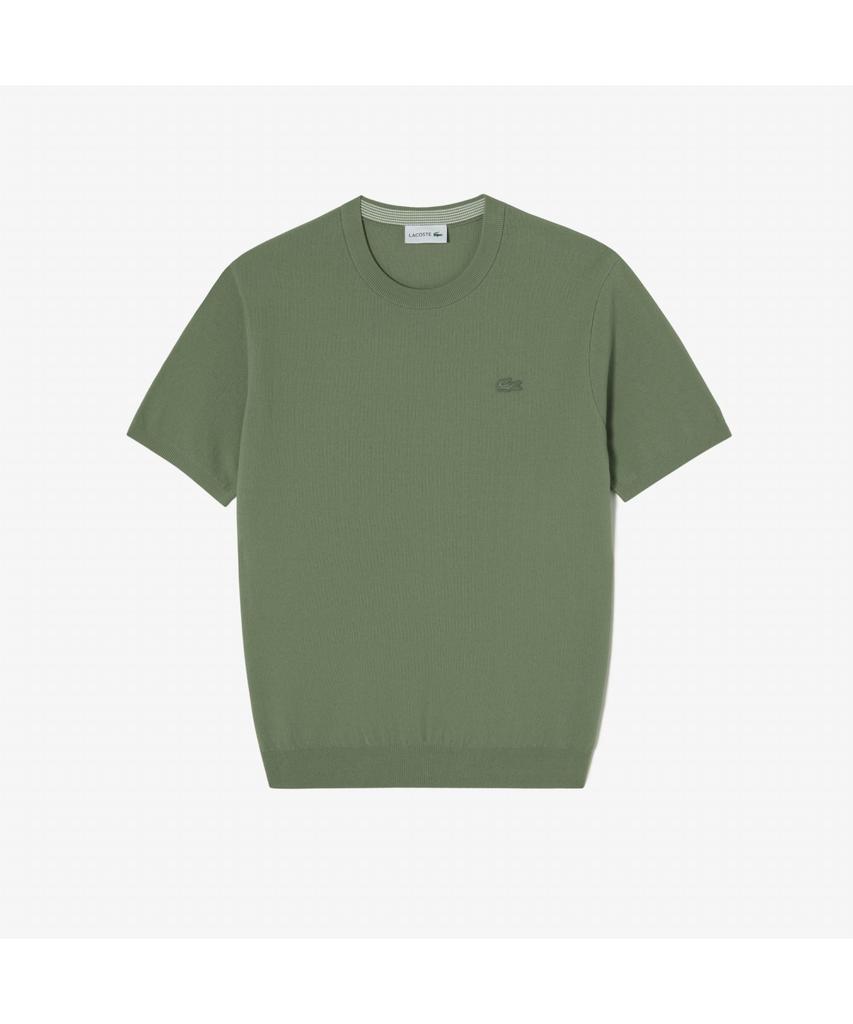 Lacoste Men'S Solid Short Sleeve Crew Neck Sweater Ah224E-55G Bmy