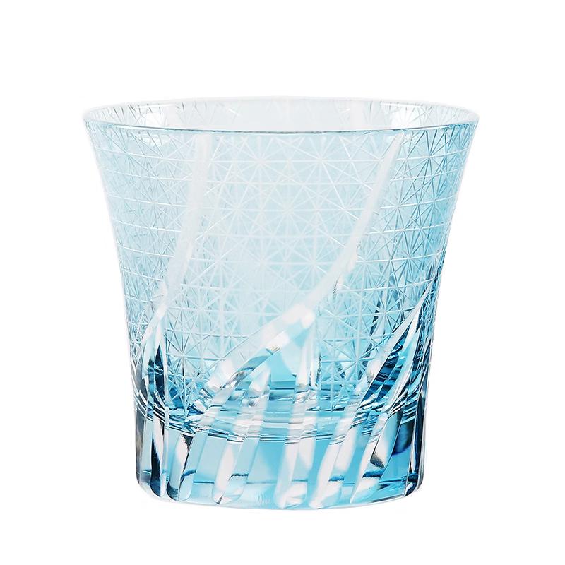 Japanese Edo Kiriko Hand-Carved Whiskey Glass