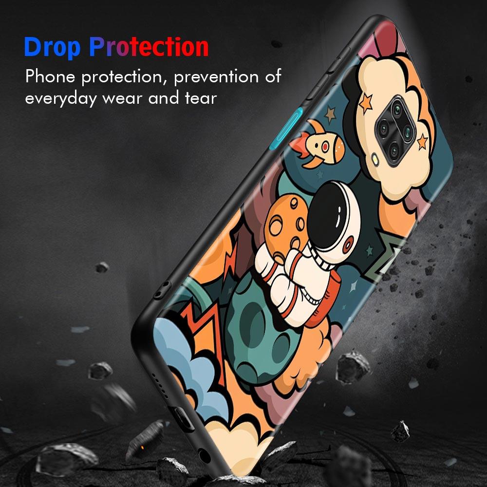 Nette Cartoon Astronaut Fall Für Xiaomi Redmi Hinweis 11 9 8 10 Pro 9s 8t 7 10pro Max coque Für Redmi 11 9 9c 9a 8 8a 7 7a Abdeckung