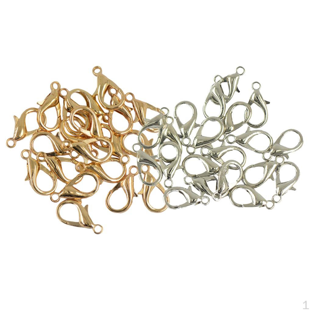 

40Pcs Gold Lobster Claw Clasps Hooks Findings DIY 18mm