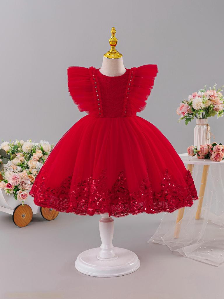 Robe de Princesse Formelle pour Enfants - Jupe Bouffante Fleurie Style Européen & Américain pour Défilés de Mode & Spectacles de Piano