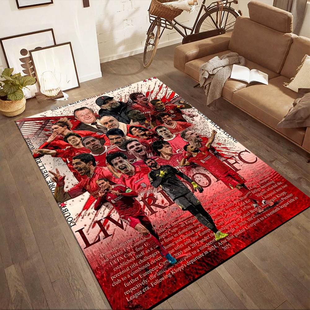 Liverpool Football Club Carpet Suitable For Foyer Balcony Living Rooms Dining Room Antislip Rug Anime Office Decor