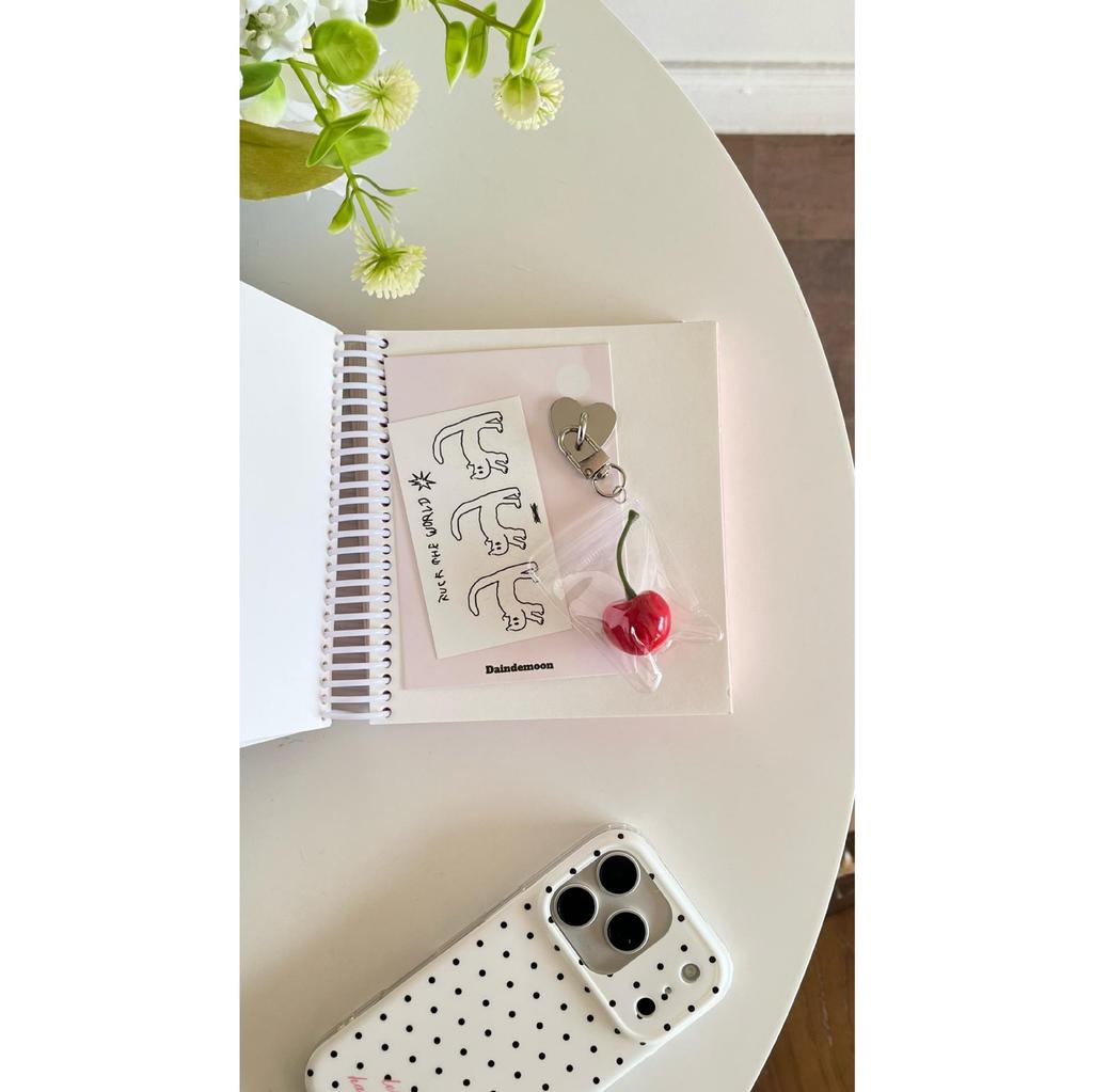 Polka Dot Cherry Pendant iPhone Case for Women - Fits iPhone 15, 16, 17, and 17 Pro Max. Cute & Stylish.