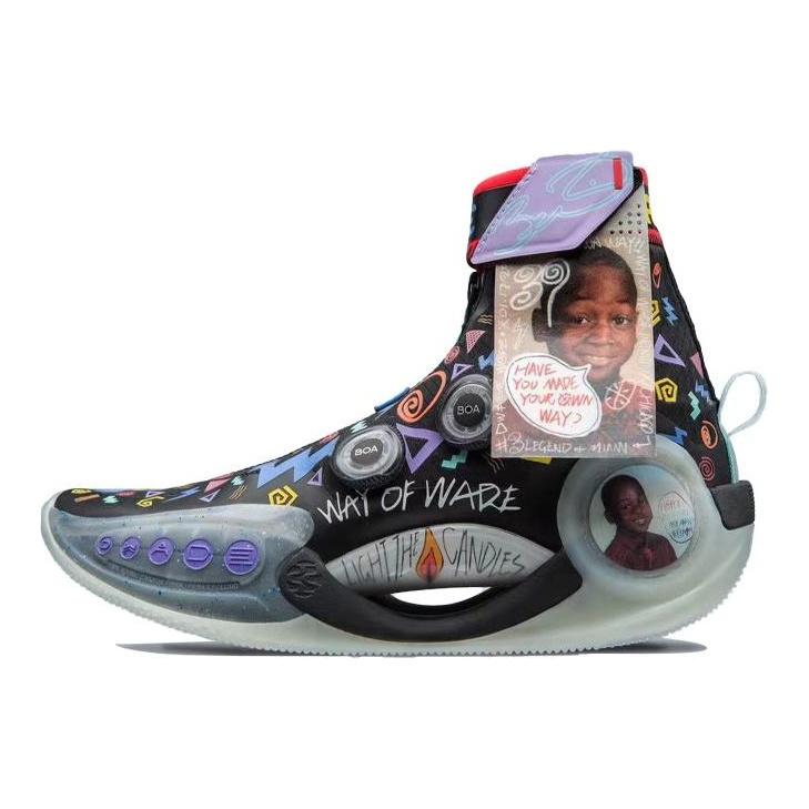 Li-Ning Pánské tenisky Way of Wade 9 Infinity Moment Černé Fialové Červené ABER003-5