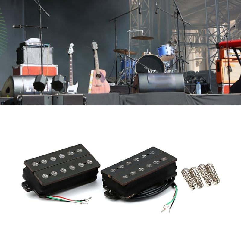 Double Coil Pickups Neck Bridge Replacement Accessory Electric Guitar for Guitar Part Double Coil Pickups Replacement