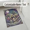 Dragon Phoenix Theme Crystal Velvet Rug Personalized Custom Name Text Soft Floor Mat Home Decor