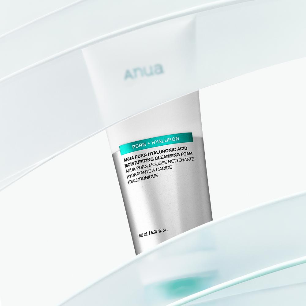 Anua PDRN Hyaluronic Acid Hydrating Cleansing Foam 150ml – Moisture Cleanse, Gentle Wash, Korean