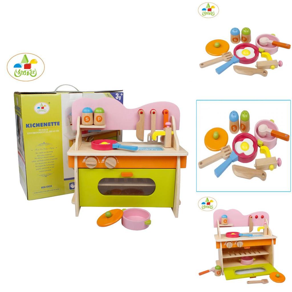 Premium Quality Wooden Kitchen Set Stove Toy For Creative Childrens Cooking Fun