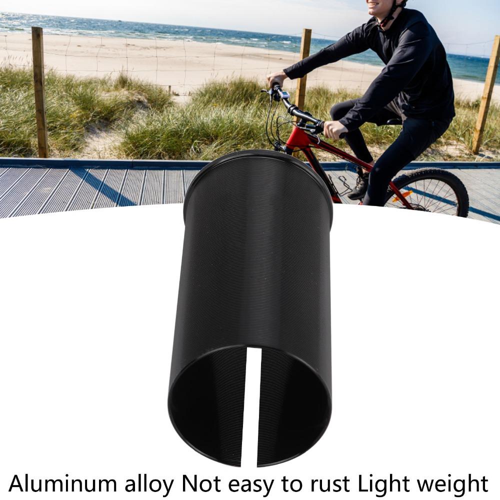 2 Stück Schwarzer Fahrrad-Sattelstützen-Reduzierer Aluminiumlegierung Sattelstützen-Shim Fahrradwartung