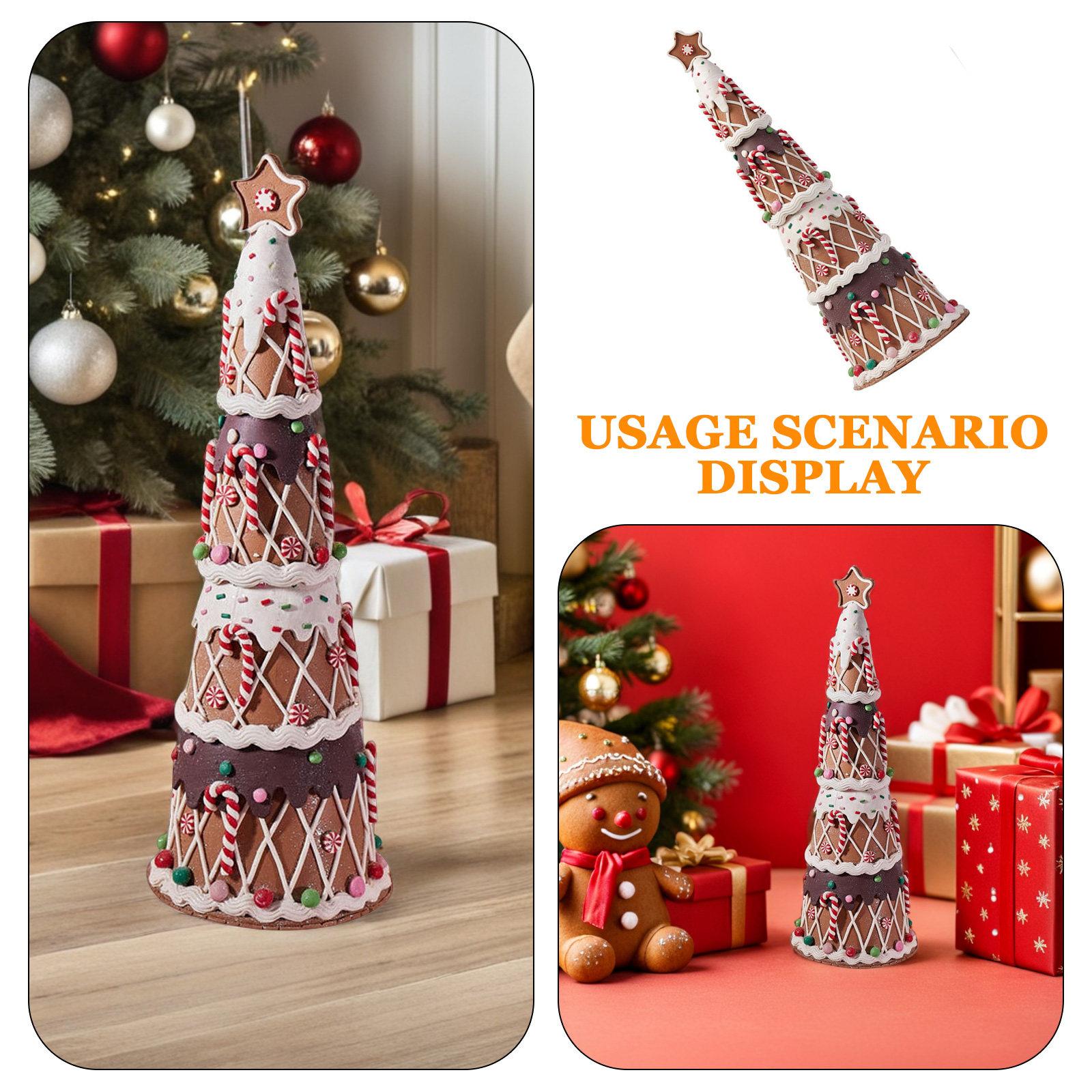 

Cute Plastic Christmas Tree Candy Design Xmas Ornament Table Decor Winter Forest Scene Christmas Party Decoration other