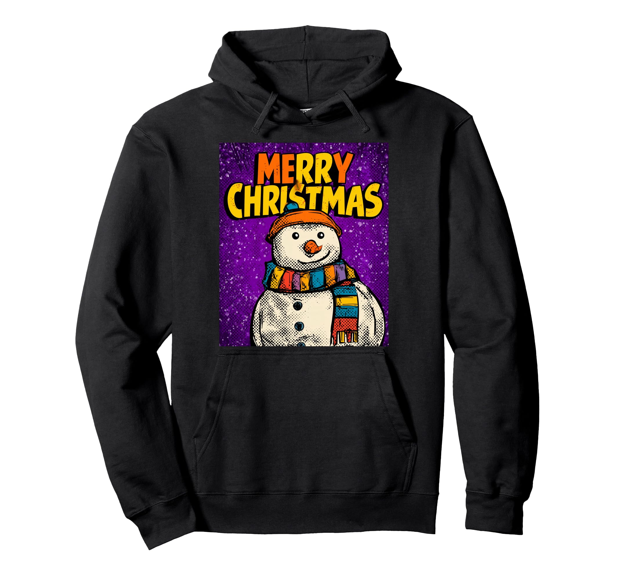 

Snowman Pop Art Merry Christmas Christmas Motif Hoodie чёрный