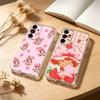 Coque de téléphone S-Strawberry S-Shortcake Wave pour Samsung S25,24,21,22,23,30,Ultra,20,Plus,Fe,Lite,Note Housse Transparente