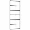 Vidaxl Sliding Door, Esg Glass And Aluminium, 76X205 Cm, Black