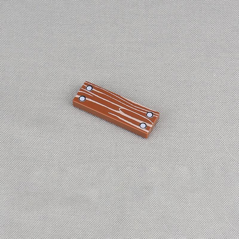Non-Toxic Moc 10Pcs 63864 Printed Wood Grain Floor Pattern Building Blocks 2431 Matching Compatible Accessories Diy Toys Children Kid Gift
