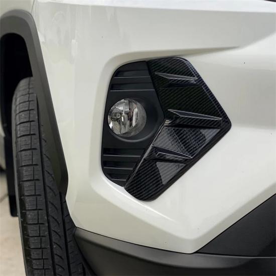 For Toyota RAV4 Car Front Foglight Eyebrow Eyelids Cover Trims Fog Light Lamp Protector Decoration Sticker