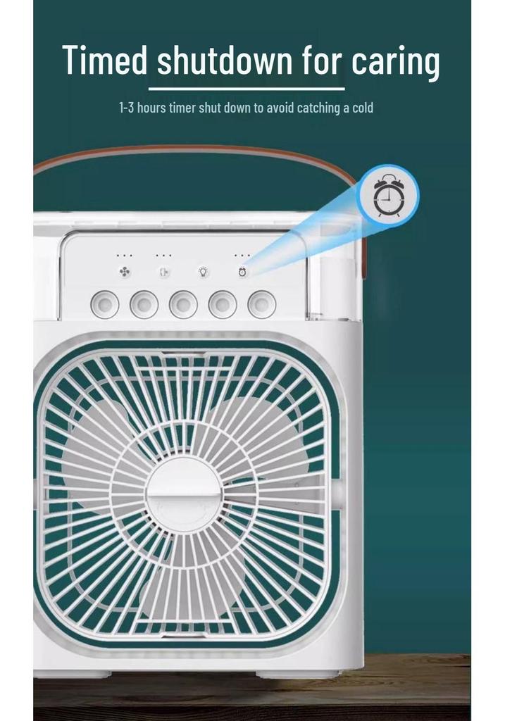 25-Year Bestseller Multifunctional Mini Fan with Cross-Border Five-Hole Spray for Dorm, Office, and Home Use