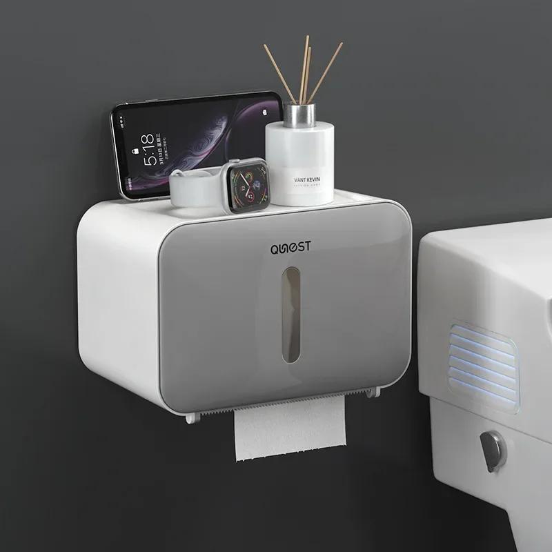 1pcs Toilet Tissue Box Toilet Paper Rack Wall-mounted Bathroom Paper Roll Tube Toilet Paper Boxes