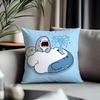 Fashion Ffat Sharkead Cushion Cover Antidustmite Pillowcase Invisible Zipper Silky Short Plush Sofa Cushion Cover