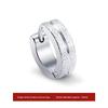 Fashion Trendy Hip Hop Style Titanium Steel Earrings Single Frosted Ear Ring Fashionable Man Simple Simple Bracelet Ear Clip Circle Ear Studs