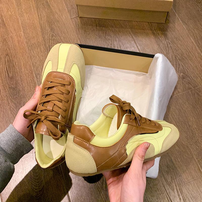 Forrest Gump Shoes Women's Retro German Training Shoes 2025 New Spring and Summer Women's Shoes Internet Celebrities Lightweight Leisure Sports Whi