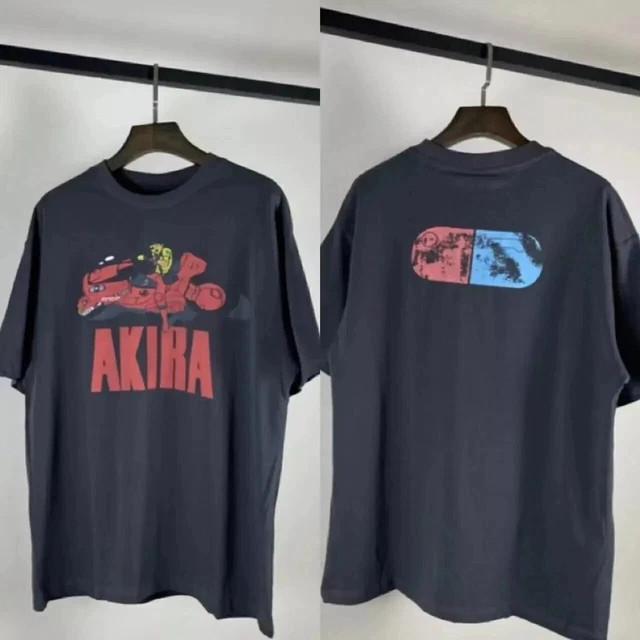 Akira Anime Shirt Akira Anime 2 Side Cotton Black Unisex Tshirt Unisex T-Shirt L