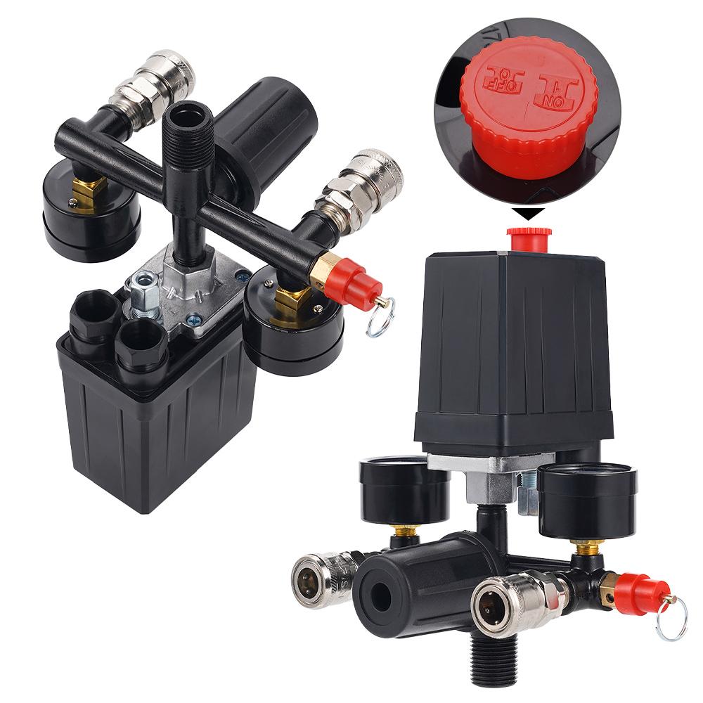 Air Compressor The All Black Bracket Adopts a High-Quality Quick Connect Air Compressor Bracket Assembly 220V Express Delivery