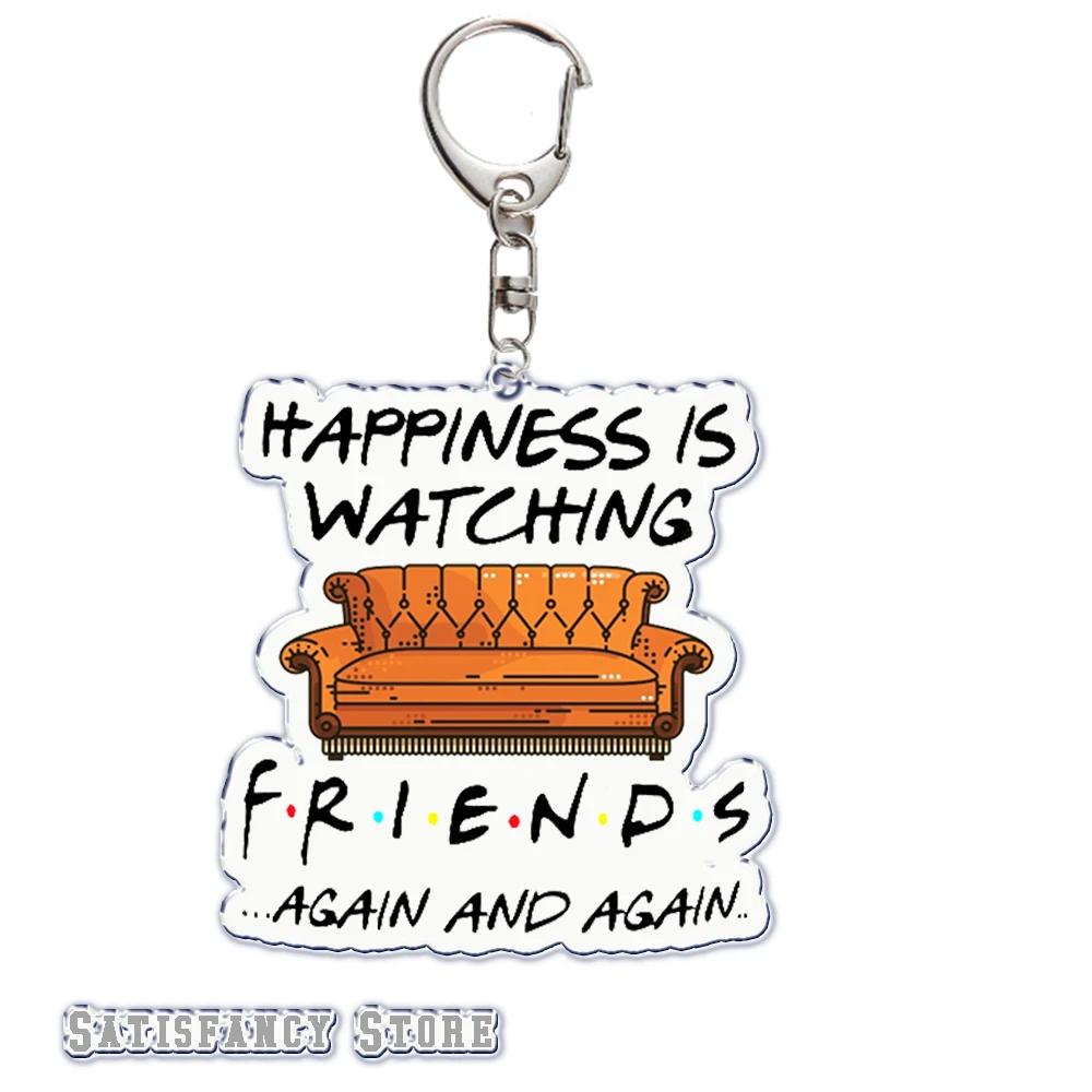 Classics TV Friends Keychain KeyRing Key Chains Chaveiro Cute Cartoon Fashion Friends for Bag Pendant Aaccessories Gift