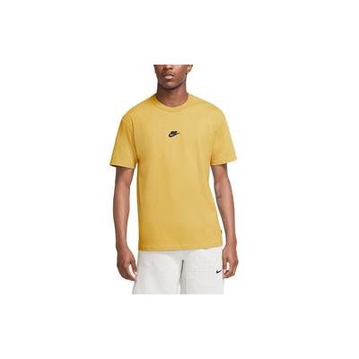 Embroidered Logo Sportswear Loose-Fit Crew Neck T-Shirt Men Tops Yellow DB3194-700