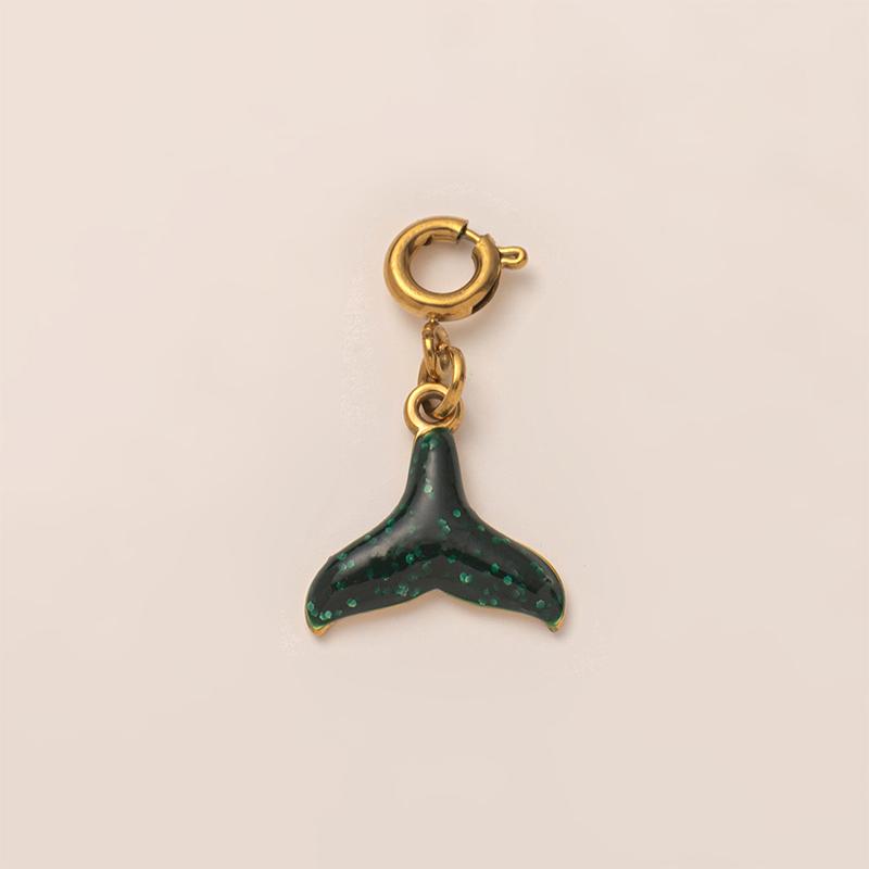 Stainless Steel DIY Love Colorful Cartoon Billiards Pendant Gold-Plated Color-Preserving Accessory