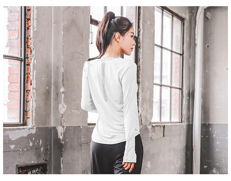 Women's Quick Dry Slimming Long Sleeve Yoga & Running Top - Plus Size, Autumn Style