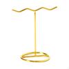 Aureate Modern Standing Metal Ear Holder for Necklace Rings Bracelet Pendant