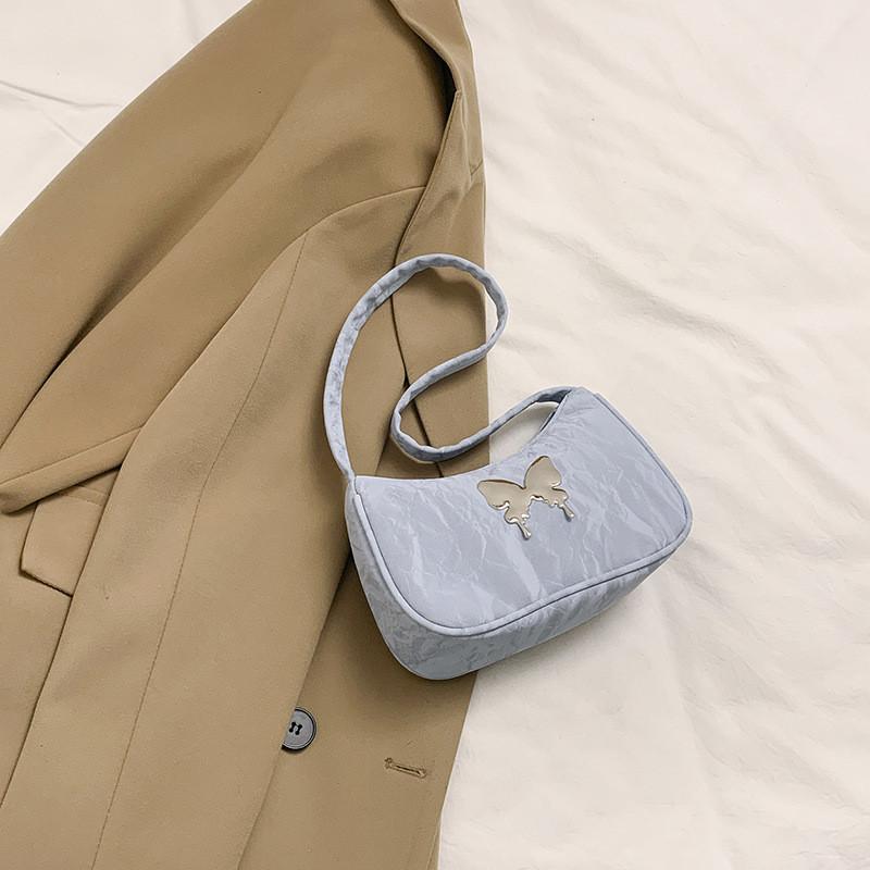 Chic Summer 2024 Fashion Butterfly Single Shoulder Bag For Women Trendy Street Pu Leather