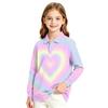 Girls' Long Sleeve Print School Uniform Blouse for Casual Formal Wear