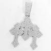 Nuove Collane Ciondolo a Croce Impilate Iced Out per Uomo Con Catena Cubana da 13mm Gioielli a Croce Hip Hop Strass Ciondolo Regalo