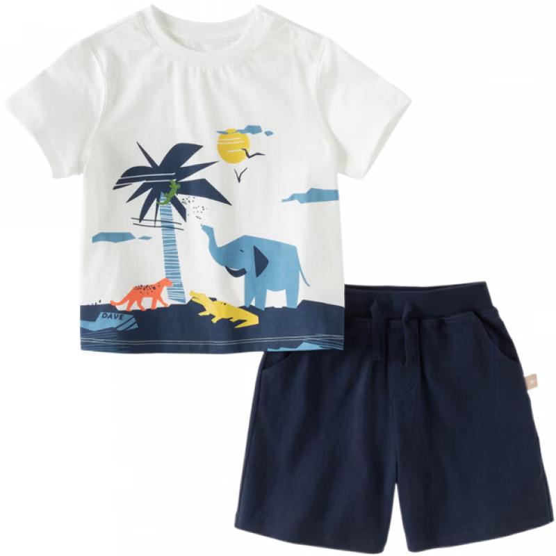 

DAVE&BELLA Boys Summer Knit T-Shirt & Shorts Set 80cm