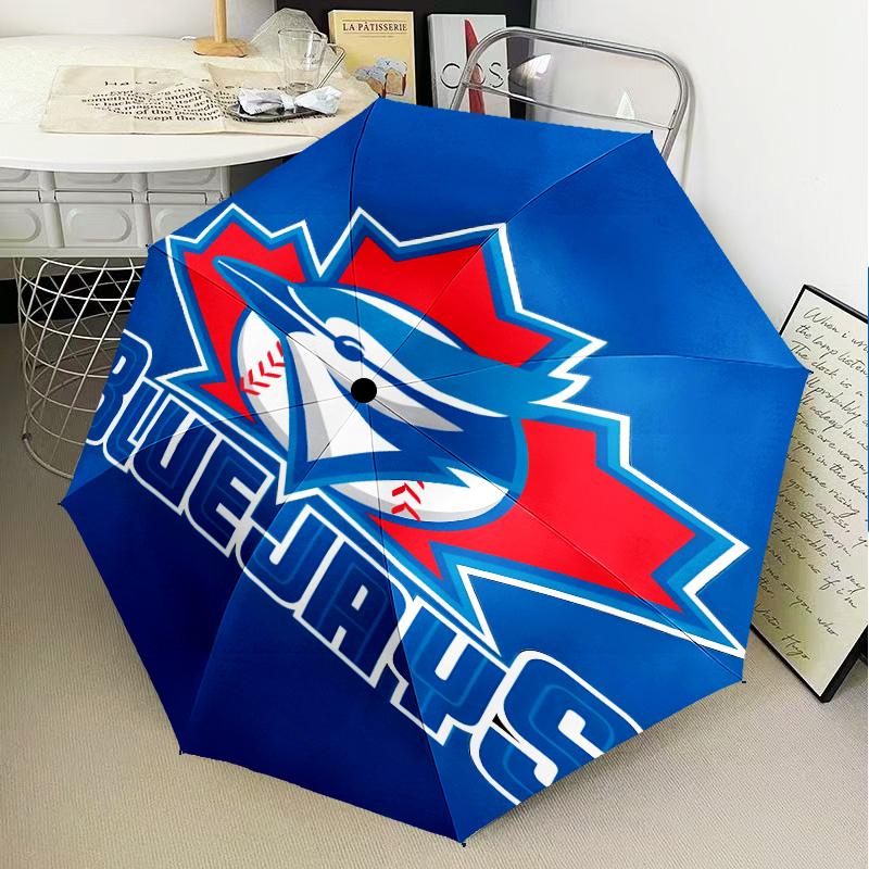 Blue Jays Baseball Season Umbrella Folding umbrella, automatic umbrella 8-Frame for Travel, camping Use Gift for Halloween Christmas