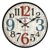 European Theme Wall Clock NonTicking Vintage Wooden Home Decor for Living Room, Bedroom,