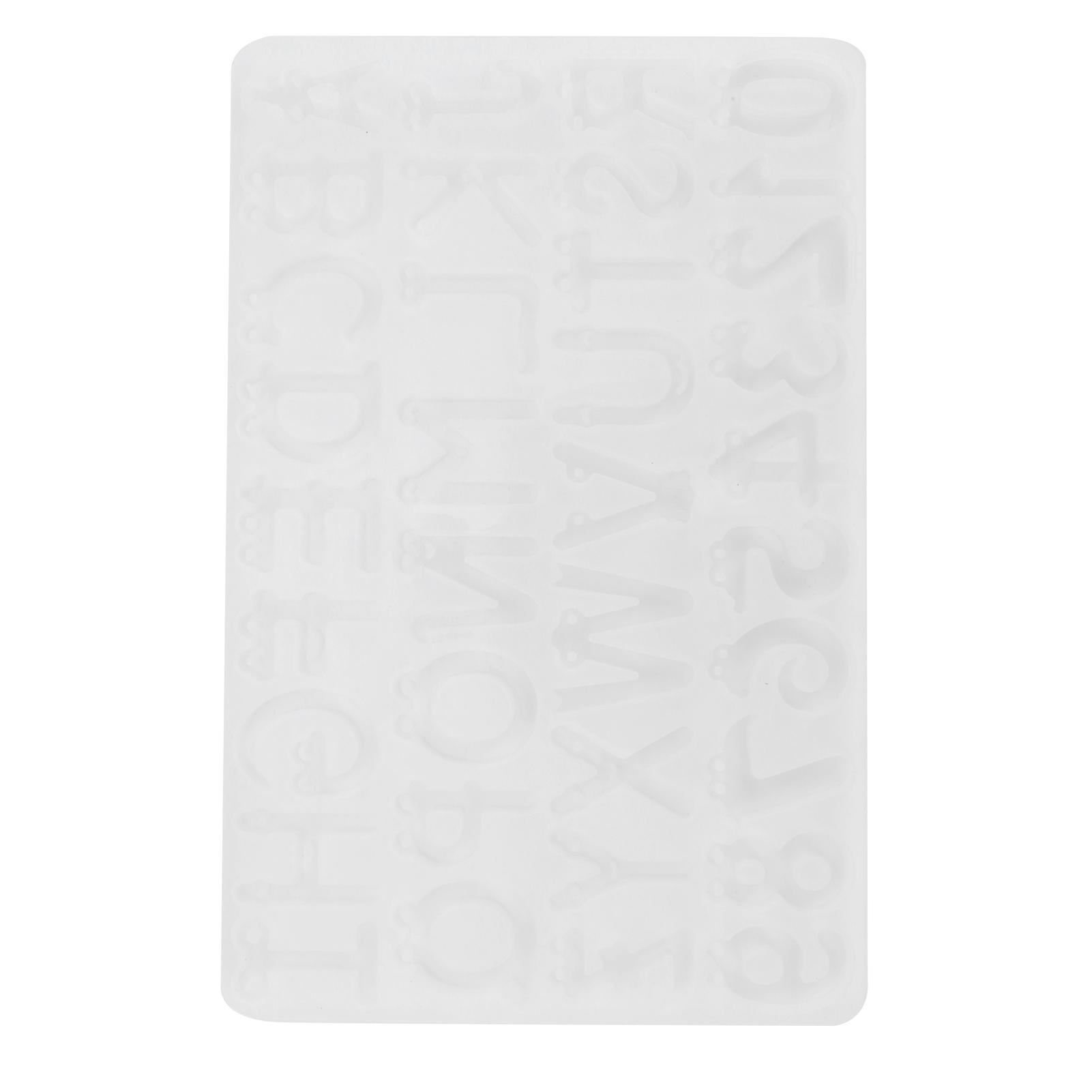 

DIY Casting Mold English Alphabet Number Cookies Molds Cake Jewelry Keychain Decoration