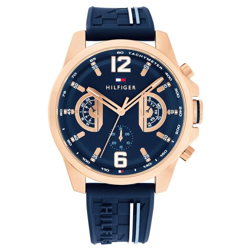 Tommy Hilfiger 1710637 Two-Tone Quartz Men s Watch синий