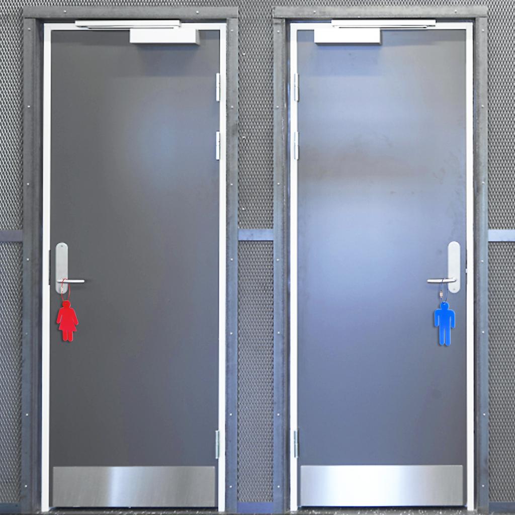 Acryl Toiletten-Schlüsselanhänger-Anhänger für Damen und Herren mit 5 Stück Drahtringen