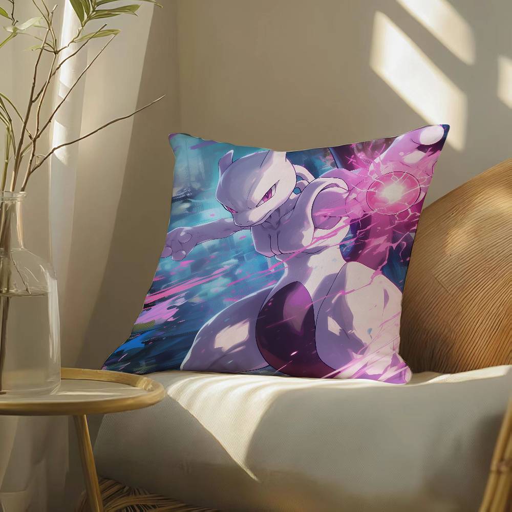 Pokemon Hero Collection Anime Plush Pillow Cover Soft Short Plush Cushion Cover For Sofa Bedroom Home Decor Gift