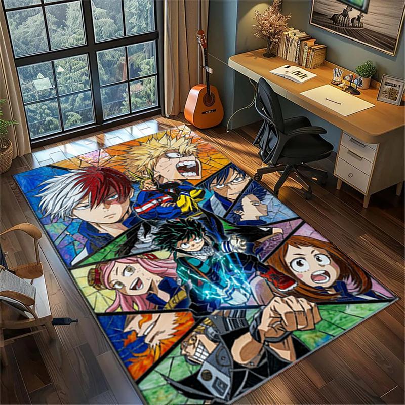 My Hero Academia Large Non Slip Rug Washable Area Carpet for Gamer Bedroom Home Decor