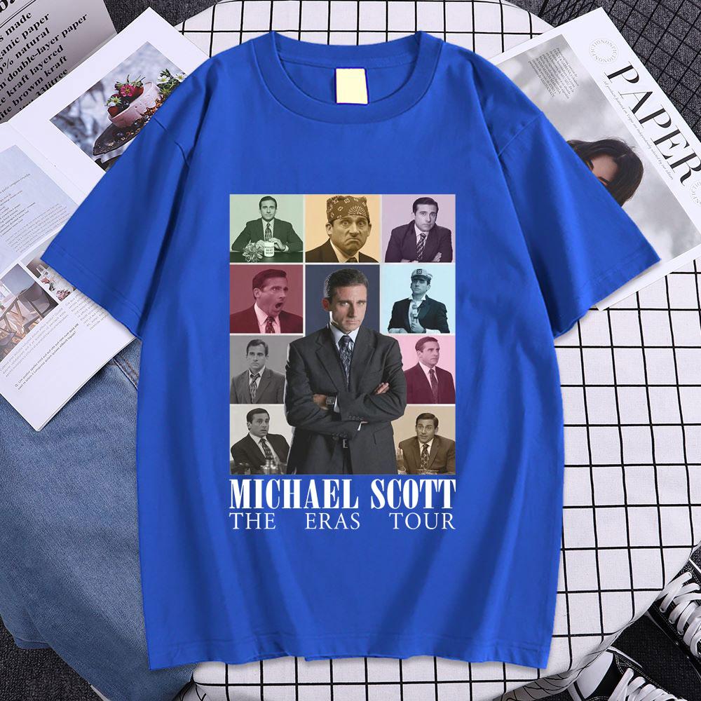 Michael Scott The Eras Tour T Shirts Homage The Office TV Show Comfort Colors Tshirt Unisex Women Hip Hop Tees Harajuku Streetwear