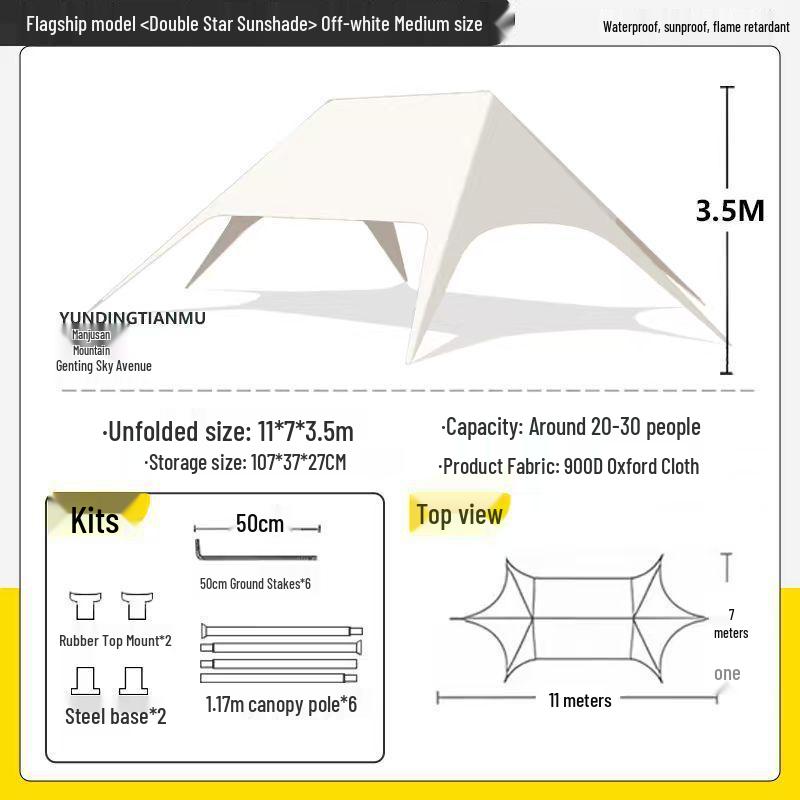 Giant Octopus Sunshade: Extra-Large Rainproof Camping Canopy Tent With Sun Protection