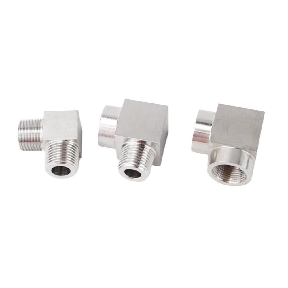 High Presssue 1/8" 1/4" 3/8" 1/2" 3/4" 1 BSP NPT Female Male Elbow 90 Deg Connector Coupler 304 Stainless Pipe Fitting Water Gas