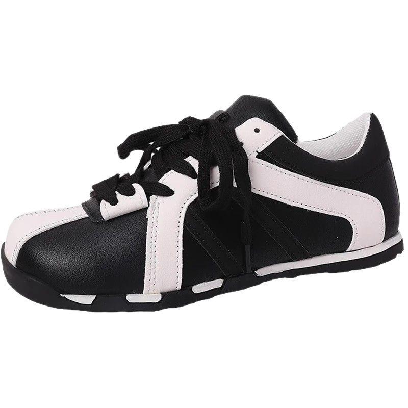 Versatile height increase flat bottom German training shoes women's spring new color matching dopamine color scheme breathable skirt casual sports sh