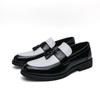 Dress Business Leather Shoes 2025 Spring New Block Leather Shoes Men's Height Increase Tassel One Pedal Loafers Men